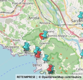 Mappa Via della Libertà, 19032 Lerici SP, Italia (2.526)