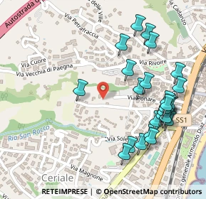 Mappa Via Sant'Antonio, 17023 Ceriale SV, Italia (0.275)