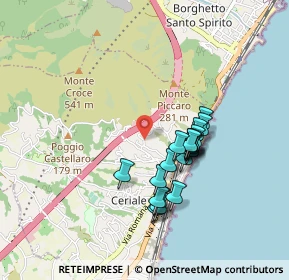 Mappa Via delle Ville, 17023 Ceriale SV, Italia (0.7725)