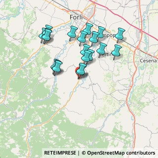 Mappa Via Centro, 47014 Meldola FC, Italia (7.046)