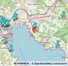 Mappa Via della Rossa, 19126 La Spezia SP, Italia (3.39389)