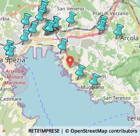Mappa Via della Rossa, 19126 La Spezia SP, Italia (2.583)