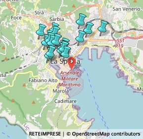 Mappa Viale Amendola, 19121 La Spezia SP, Italia (1.558)
