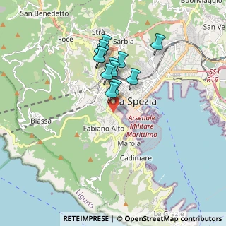 Mappa Viale Nicolò Fieschi, 19123 La Spezia SP, Italia (1.48083)
