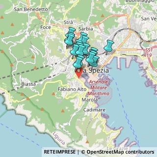 Mappa Viale Nicolò Fieschi, 19123 La Spezia SP, Italia (1.247)