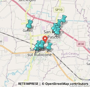 Mappa Via Manzi, 47039 Savignano Sul Rubicone FC, Italia (1.29385)