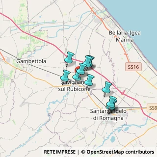 Mappa Via Manzi, 47039 Savignano Sul Rubicone FC, Italia (2.61308)