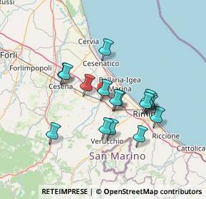 Mappa Via Manzi, 47039 Savignano Sul Rubicone FC, Italia (12.10875)