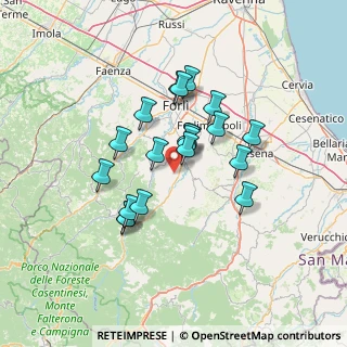 Mappa Strada S. Colombano - Dogheria, 47014 Meldola FC, Italia (11.275)