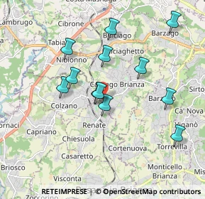 Mappa Via Giuseppe Garibaldi, 23893 Cassago Brianza LC, Italia (1.69583)