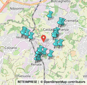 Mappa Via Giuseppe Garibaldi, 23893 Cassago Brianza LC, Italia (0.752)