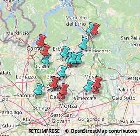 Mappa Via Giuseppe Garibaldi, 23893 Cassago Brianza LC, Italia (11.46053)