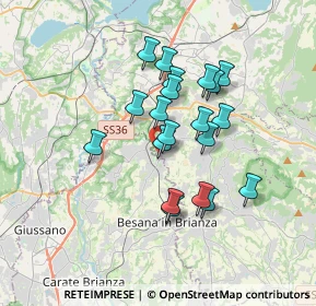 Mappa Via Giuseppe Garibaldi, 23893 Cassago Brianza LC, Italia (2.8475)