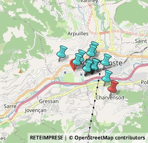 Mappa Via Evancon, 11100 Aosta AO, Italia (0.95857)