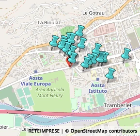 Mappa Via Evancon, 11100 Aosta AO, Italia (0.2865)