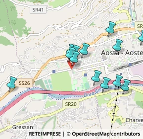 Mappa Via Evancon, 11100 Aosta AO, Italia (0.93231)