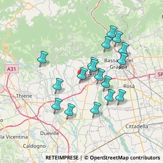 Mappa Via Luigi Einaudi, 36060 Pianezze VI, Italia (6.87647)
