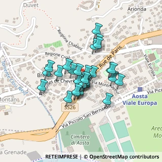 Mappa Via Gilles de Chevrères, 11100 Aosta AO, Italia (0.14643)