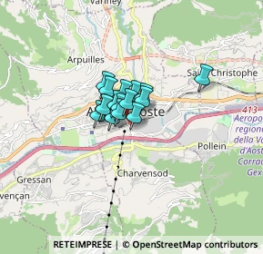 Mappa Via 1° Maggio, 11100 Aosta AO, Italia (0.7675)