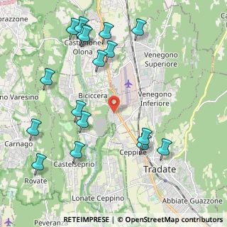 Mappa Via Vecchia Milanese, 21040 Venegono Inferiore VA, Italia (2.48176)