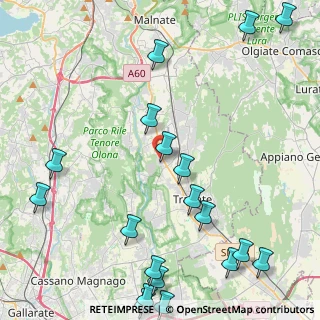 Mappa Via Vecchia Milanese, 21040 Venegono Inferiore VA, Italia (6.144)
