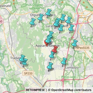 Mappa Via Valle, 22070 Appiano Gentile CO, Italia (3.858)