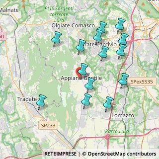 Mappa Via Valle, 22070 Appiano Gentile CO, Italia (3.94143)