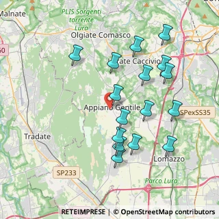 Mappa Via Valle, 22070 Appiano Gentile CO, Italia (3.84938)