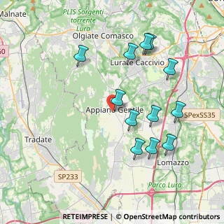 Mappa Via Valle, 22070 Appiano Gentile CO, Italia (3.90417)