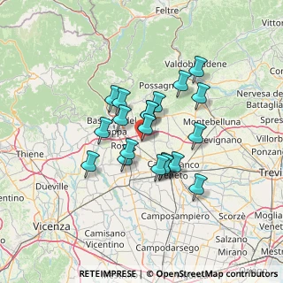 Mappa Via Bassanese, 31037 Loria TV, Italia (10.1095)