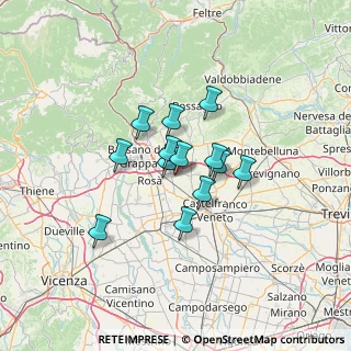 Mappa Via Bassanese, 31037 Loria TV, Italia (8.87)