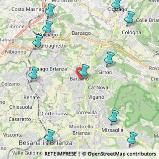 Mappa Via Monsignor Colli, 23891 Barzanò LC, Italia (3.00909)