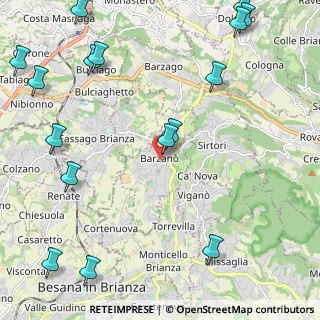 Mappa Via Monsignor Colli, 23891 Barzanò LC, Italia (3.125)