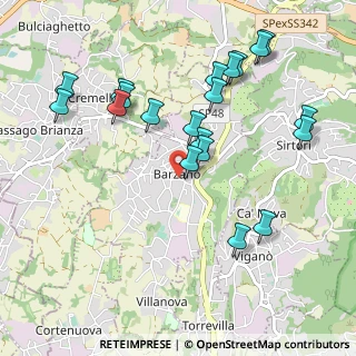 Mappa Via Monsignor Colli, 23891 Barzanò LC, Italia (1.056)