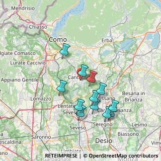 Mappa Via Pisacane Carlo, 22063 Cantù CO, Italia (6.635)