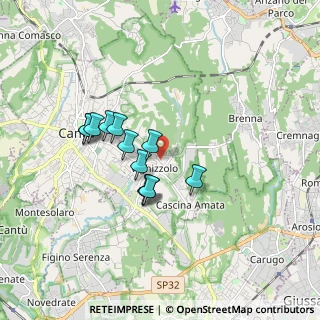 Mappa Via A. Ponchielli, 22063 Cantù CO, Italia (1.36917)