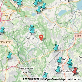 Mappa Via A. Ponchielli, 22063 Cantù CO, Italia (7.345)