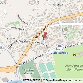 Mappa Via Volontari del Sangue,  13, 11100 Aosta, Aosta (Valle d'Aosta)