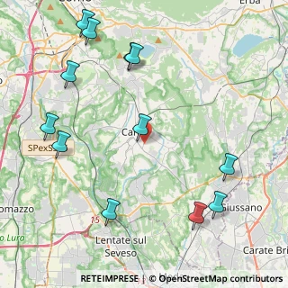 Mappa Via Guido Fecchio, 22063 Cantù CO, Italia (5.2225)