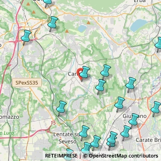 Mappa Via Guido Fecchio, 22063 Cantù CO, Italia (6.4925)