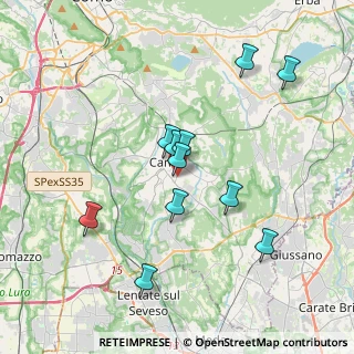 Mappa Via Guido Fecchio, 22063 Cantù CO, Italia (3.38)