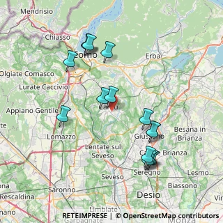 Mappa Via Guido Fecchio, 22063 Cantù CO, Italia (7.854)