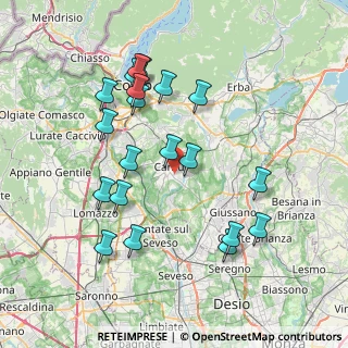 Mappa Via Guido Fecchio, 22063 Cantù CO, Italia (7.7015)