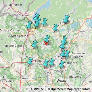 Mappa Via Guido Fecchio, 22063 Cantù CO, Italia (7.887)