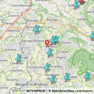 Mappa Via Paladini, 23891 Barzanò LC, Italia (2.98462)