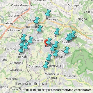 Mappa Via Paladini, 23891 Barzanò LC, Italia (1.7755)