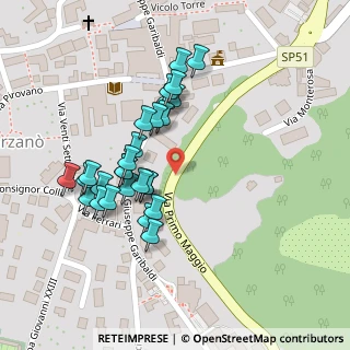 Mappa Via Giuseppe Garibaldi, 23891 Barzanò LC, Italia (0.10741)