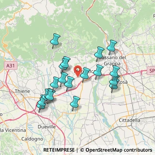 Mappa 36060 Pianezze VI, Italia (6.90105)