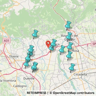 Mappa 36060 Pianezze VI, Italia (7.56067)