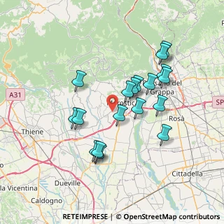 Mappa 36060 Pianezze VI, Italia (6.58556)